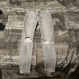 Jamie Distressed Gray Jeans